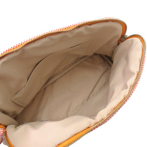 新品同様 エルメス ボリードポーチ 馬刺繍 コットン アイボリー 白 ポーチ バッグ 1247【中古】HERMES