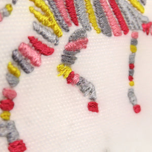 新品同様 エルメス ボリードポーチ 馬刺繍 コットン アイボリー 白 ポーチ バッグ 1247【中古】HERMES