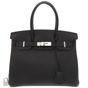未使用 エルメス バーキン30 トゴ ブラック マットシルバー金具 K刻印(2025年製) ハンドバッグ 黒 1253 【中古】 HERMES