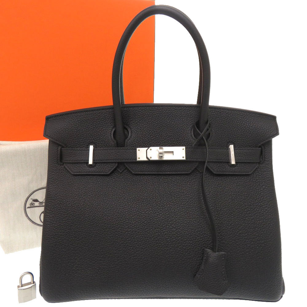未使用 エルメス バーキン30 トゴ ブラック マットシルバー金具 K刻印(2025年製) ハンドバッグ 黒 1253 【中古】 HERMES