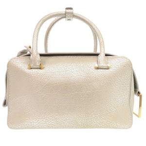 新品同様 デルボー クールボックスMM カーフレザー アンティークシルバー AA0457AMF080DDO 2WAY ハンドバッグ 1257【中古】DELVAUX