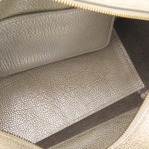 新品同様 デルボー クールボックスMM カーフレザー アンティークシルバー AA0457AMF080DDO 2WAY ハンドバッグ 1257【中古】DELVAUX