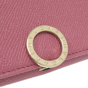 新品同様 ブルガリ ブルガリブルガリ ロゴクリップ レザー ピンク 長財布 1274【中古】BVLGARI