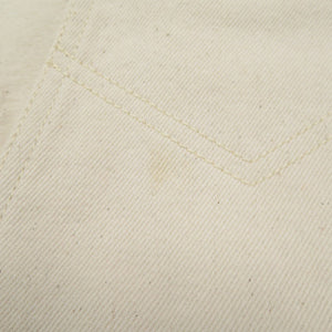 新品同様 エルメス コットン ホワイト シルバー金具 サロペット 白 1275【中古】HERMES