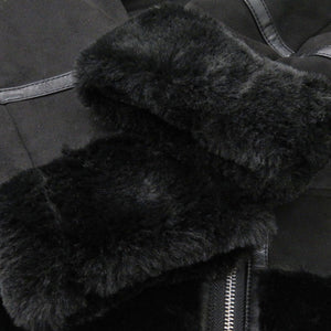 新品同様 ラルフローレン フェイク ムートン ジャケット ブラック ポリエステル 黒 フェイクファー 1278【中古】RALPH LAUREN