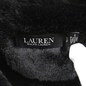 新品同様 ラルフローレン フェイク ムートン ジャケット ブラック ポリエステル 黒 フェイクファー 1278【中古】RALPH LAUREN