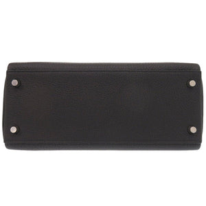 未使用 エルメス ケリー28 内縫い トゴ ブラック マットシルバー金具 K刻印(2025年製) ハンドバッグ 黒 1281 【中古】 HERMES