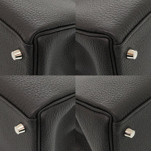 未使用 エルメス ケリー28 内縫い トゴ ブラック マットシルバー金具 K刻印(2025年製) ハンドバッグ 黒 1281 【中古】 HERMES