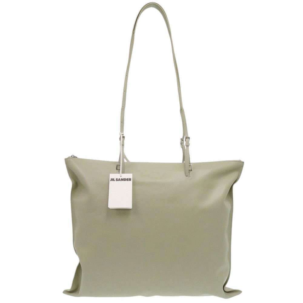 新品同様 ジルサンダー HOLSTER TOTE MEDIUM JSPT852585 レザー ライトグリーン トートバッグ 1294【中古】JIL SANDER