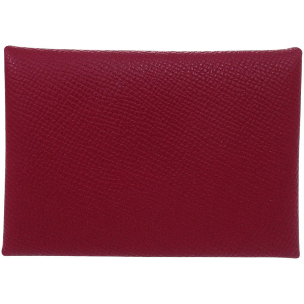 未使用 エルメス カルヴィデュオ ヴォーエプソン ルビー B刻印(2023年製) コインケース 財布 赤 1298 【中古】 HERMES