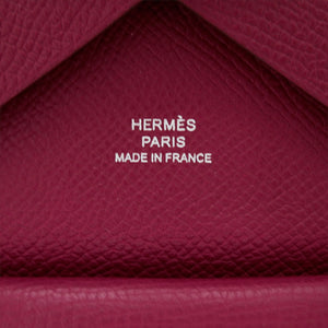 未使用 エルメス カルヴィデュオ ヴォーエプソン ルビー B刻印(2023年製) コインケース 財布 赤 1298 【中古】 HERMES