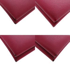 未使用 エルメス カルヴィデュオ ヴォーエプソン ルビー B刻印(2023年製) コインケース 財布 赤 1298 【中古】 HERMES