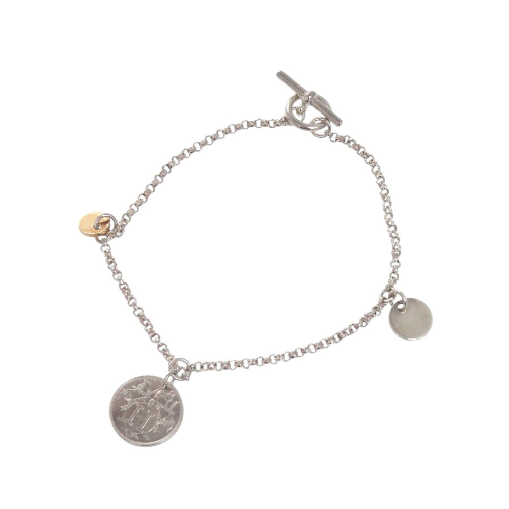 美品 エルメス
 エクスリブリス ブレスレット
 シルバー925/K18ゴールド/750 シルバー 1299
【中古】HERMES レディース