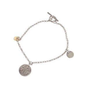 美品 エルメス
 エクスリブリス ブレスレット
 シルバー925/K18ゴールド/750 シルバー 1299
【中古】HERMES レディース