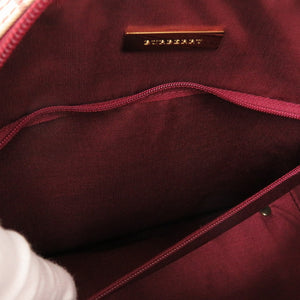 美品 バーバリー ノバチェック レザー/キャンバス ベージュ ボストンバッグ 1300【中古】BURBERRY