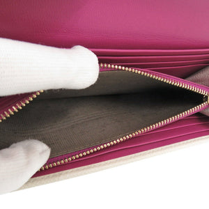 美品 ブルガリ 282427 ロゴクリップ レザー ホワイト 長財布 白 1319【中古】BVLGARI