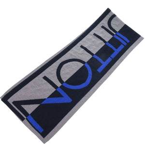 美品 ルイ ヴィトン エシャルプ LV ホライゾン M71240 ウール グレー ネイビー マフラー LV 1320【中古】LOUIS VUITTON