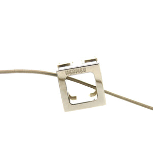 美品 エルメス カージュドアッシュ Hキューブ メタル ライトブルー 青 ネックレス 1327【中古】HERMES
