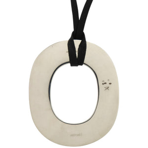 美品 エルメス イスメ トゥアレグ ペンダント ヴィンテージ シルバー925 ブラック 黒 ネックレス 1334【中古】HERMES