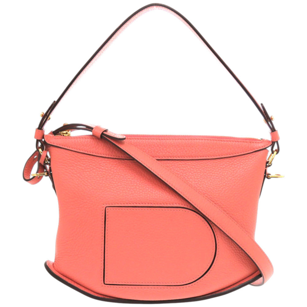 美品 デルボー Pin Swing ソフトピンスイング AA0608 レザー ピンク ショルダーバッグ 1335【中古】DELVAUX