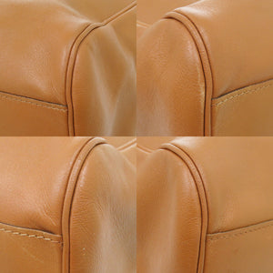 デルボー レザー ブラウン トートバッグ 茶 1336【中古】DELVAUX