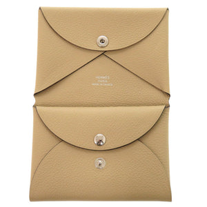 未使用品 エルメス カルヴィデュオ エバーカラー ベージュマルファ K刻印(2025年製) コインケース 財布 1348【中古】HERMES