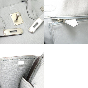 未使用 エルメス バーキン30 トリヨンクレマンス ブルーペール シルバー金具 U刻印(2022年製) ハンドバッグ 1350 【中古】 HERMES