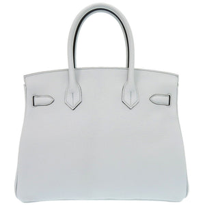 未使用 エルメス バーキン30 トリヨンクレマンス ブルーペール シルバー金具 U刻印(2022年製) ハンドバッグ 1350 【中古】 HERMES