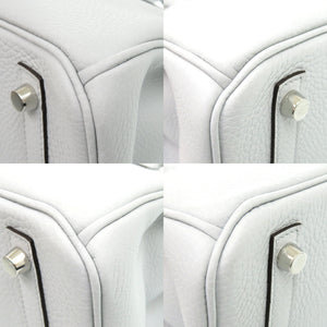 未使用 エルメス バーキン30 トリヨンクレマンス ブルーペール シルバー金具 U刻印(2022年製) ハンドバッグ 1350 【中古】 HERMES