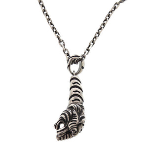 新品同様 グッチ タイガーヘッド インターロッキングG ネックレス シルバー925 1361【中古】GUCCI