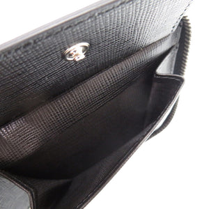 美品 フェンディ チェーン 7M0197 レザー ブルー 青 二つ折り財布 1367【中古】FENDI