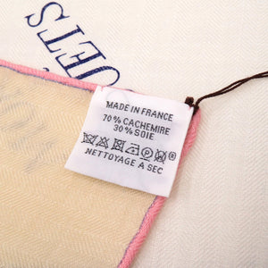 新品同様 エルメス カレジェアン カレ140 MORS A JOUETS 馬銜 カシミヤ シルク ブラック スカーフ1378【中古】HERMES