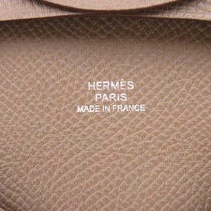 未使用 エルメス バスティア シェーブル エトゥープ W刻印(2024年製) コインケース 財布 1388 【中古】 HERMES