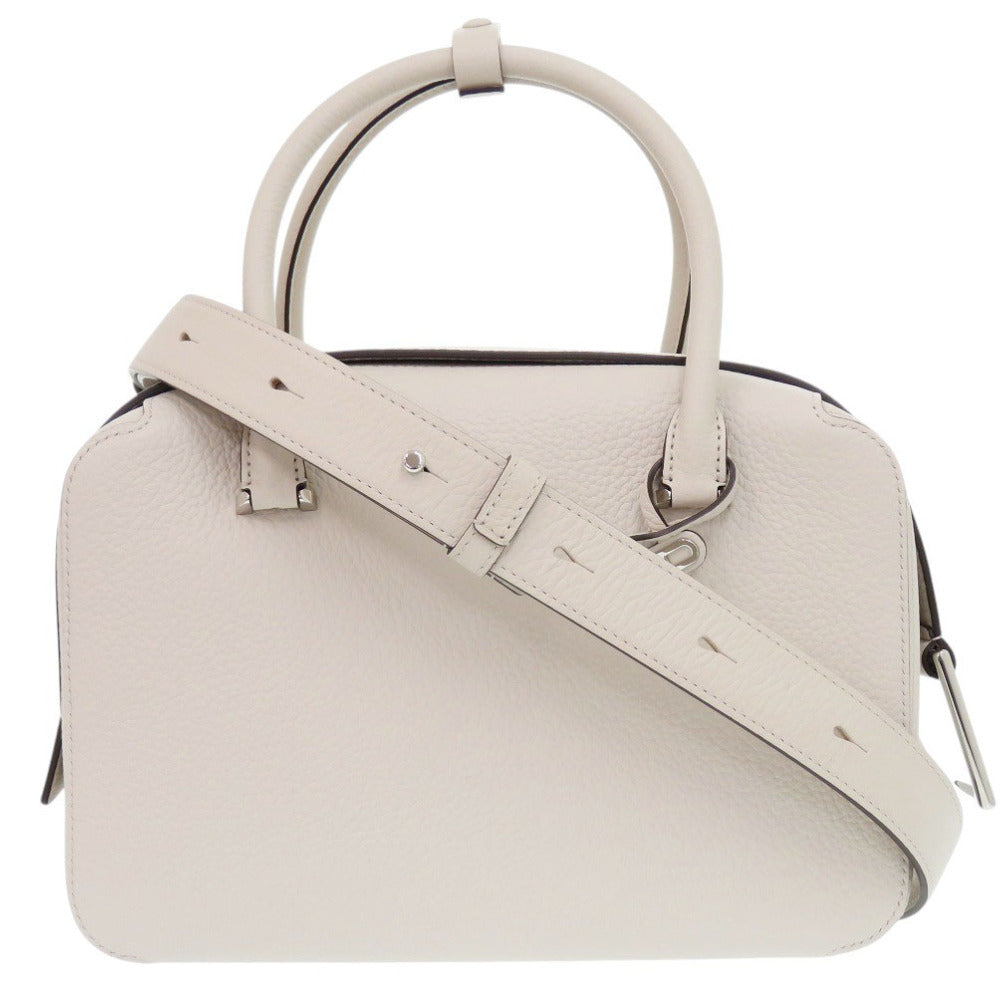 未使用 デルボー クールボックスMM AA0662AQY085YPA レザー セサミ ハンドバッグ 白 1392【中古】DELVAUX
