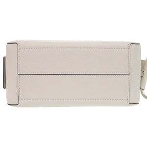 未使用 デルボー クールボックスMM AA0662AQY085YPA レザー セサミ ハンドバッグ 白 1392【中古】DELVAUX