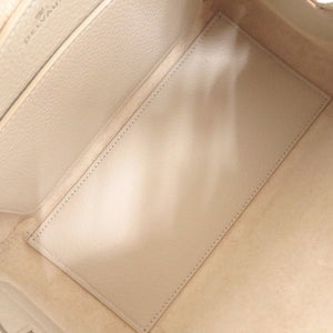 未使用 デルボー クールボックスMM AA0662AQY085YPA レザー セサミ ハンドバッグ 白 1392【中古】DELVAUX