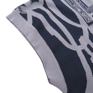 未使用 エルメス ショートスリーブニット ジャガードニット ブリッド ドゥ ガラ H5E2685DA ニット レーヨン シルク コットン ネイビー 1395【中古】HERMES