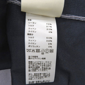 未使用 エルメス ショートスリーブニット ジャガードニット ブリッド ドゥ ガラ H5E2685DA ニット レーヨン シルク コットン ネイビー 1395【中古】HERMES