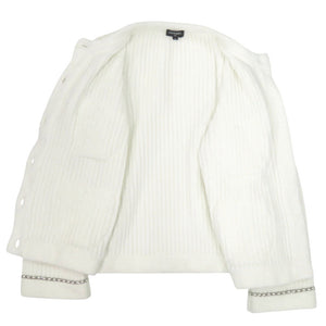 新品同様 シャネル ライオンボタン P73520K10560 ナイロン ホワイト ジャケット アウター 白 1396【中古】CHANEL