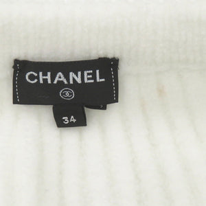 新品同様 シャネル ライオンボタン P73520K10560 ナイロン ホワイト ジャケット アウター 白 1396【中古】CHANEL
