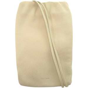 美品 ザ ロウ バース フォン ケース レザー アイボリー 白 ショルダーバッグ 1398【中古】THE ROW