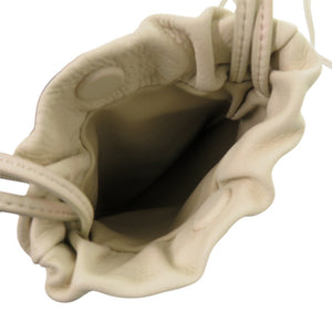 美品 ザ ロウ バース フォン ケース レザー アイボリー 白 ショルダーバッグ 1398【中古】THE ROW