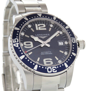 未使用 ロンジン ハイドロコンクエスト L3.741.4.96.6 SS ブルー 青文字盤 自動巻き 腕時計 1401【中古】LONGINES