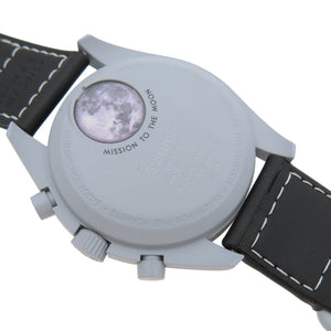 未使用 オメガ × スウォッチ スピードマスター ミッショントゥザ アースフェイズ ムーンフェイズ SO33M700 クオーツ腕時計 ナイロン/バイオセラミック グレー 1405【中古】OMEGA メンズ