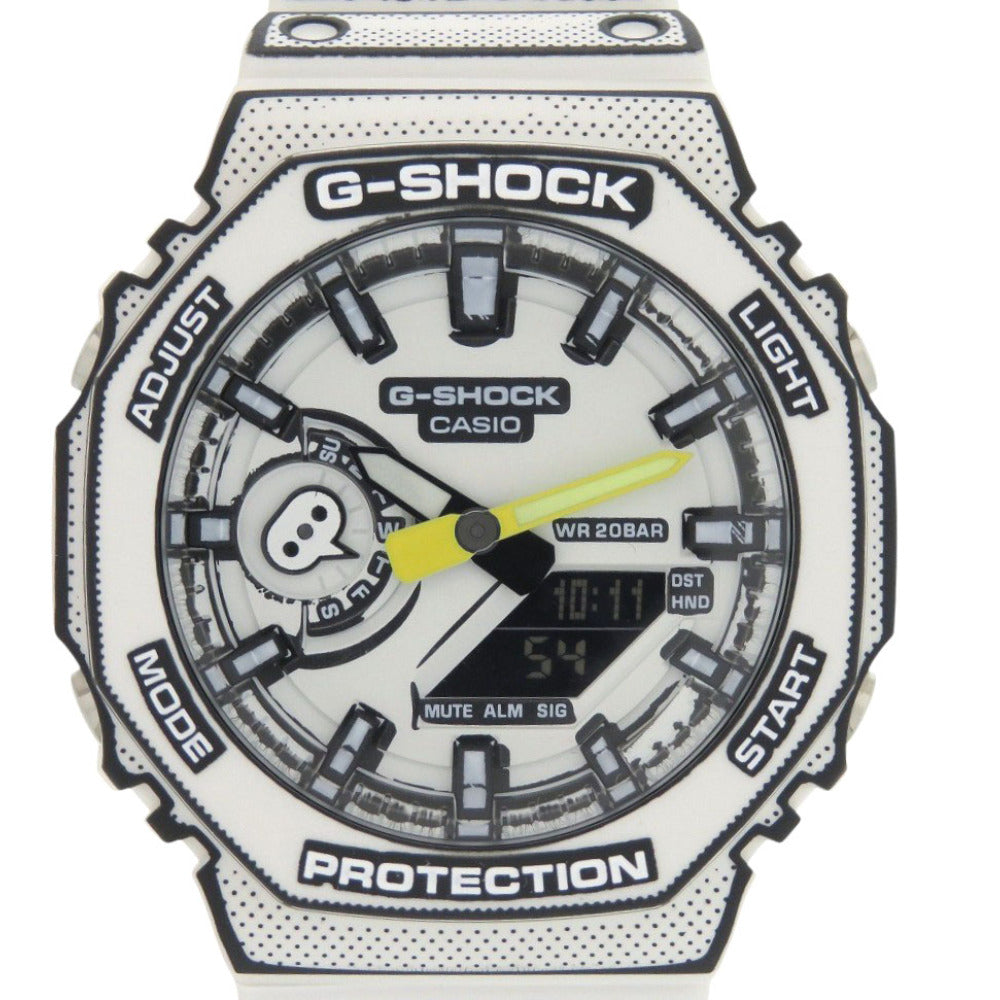 未使用 カシオ G-SHOCK MANGA THEME シリーズ GA-2100MNG-7AJR ホワイト 白文字盤 樹脂系 カーボン クオーツ 腕時計 1406【中古】CASIO