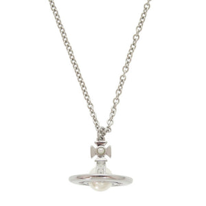 未使用 ヴィヴィアンウエストウッド オーブ メタル フェイクパール シルバー ネックレス 1438【中古】Vivienne Westwood