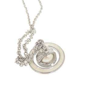未使用 ヴィヴィアンウエストウッド オーブ メタル フェイクパール シルバー ネックレス 1438【中古】Vivienne Westwood