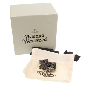 新品同様 ヴィヴィアンウエストウッド オーブ メタル ラインストーン ガンメタル ネックレス 1439【中古】Vivienne Westwood