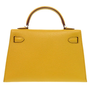 未使用 エルメス ミニケリードゥ シェーブル ジョーヌアンブル キャメル シルバー金具 K刻印(2025年製) 2WAY ハンドバッグ 1452 【中古】 HERMES ミニケリー2