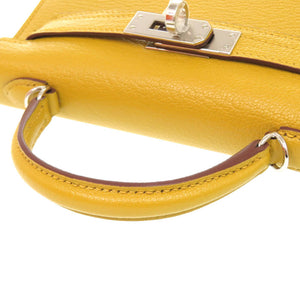 未使用 エルメス ミニケリードゥ シェーブル ジョーヌアンブル キャメル シルバー金具 K刻印(2025年製) 2WAY ハンドバッグ 1452 【中古】 HERMES ミニケリー2